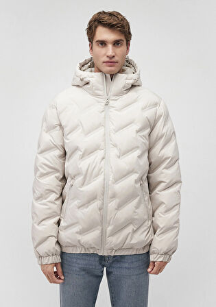 Kapüşonlu Bej Ceket 0110368-70144