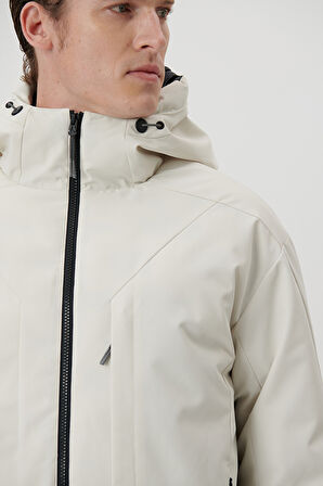 Erkek Kapüşonlu Mont - Bulut Gri | XXL