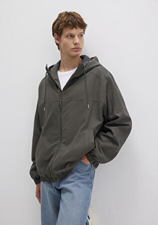 Mavi 0110398-86764 Kapüşonlu Gri Ceket