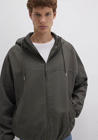 Mavi 0110398-86764 Kapüşonlu Gri Ceket