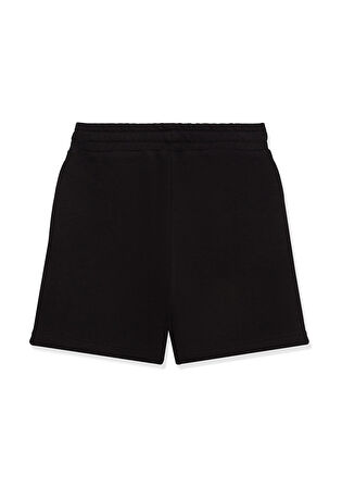 Mavi Logo Baskılı Siyah Şort 6410003-900