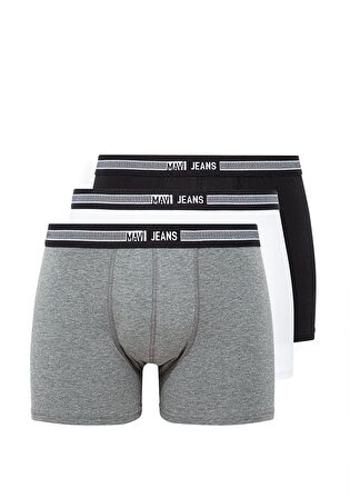 Mavi 3lü Siyah Basic Boxer Seti 0911508-900