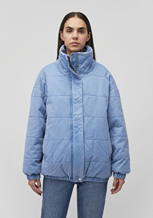Dik Yaka Denim Şişme Mont 1110321-84184