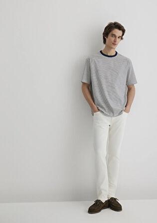 Jake Mavi Black Ekru Jean Pantolon 0042288003