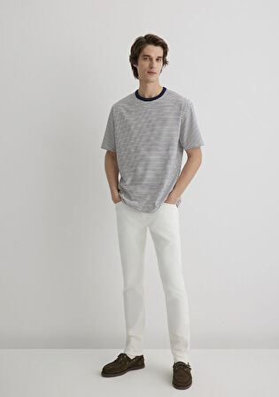 Jake Mavi Black Ekru Jean Pantolon 0042288003