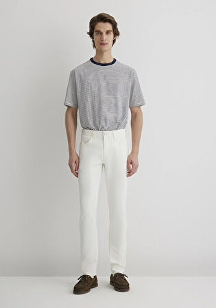 Jake Mavi Black Ekru Jean Pantolon 0042288003
