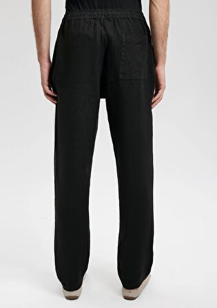 Mavi Siyah Keten Pantolon 0010358-900
