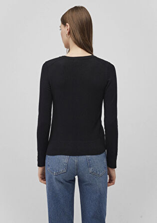 Bisiklet Yaka Siyah Kazak 1710510-900