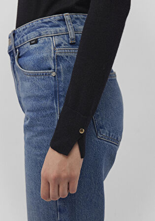 Bisiklet Yaka Siyah Kazak 1710510-900