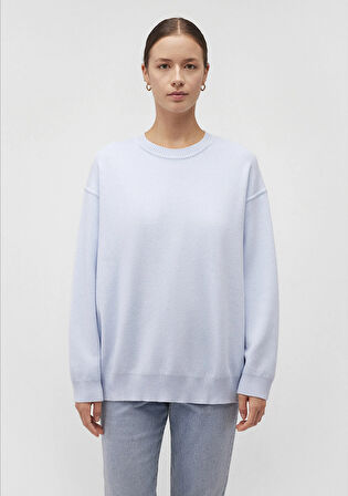 Bisiklet Yaka Mavi Kazak 1710499-70717