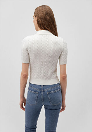 Polo Yaka Beyaz Triko 1710328-70057