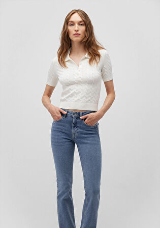 Polo Yaka Beyaz Triko 1710328-70057