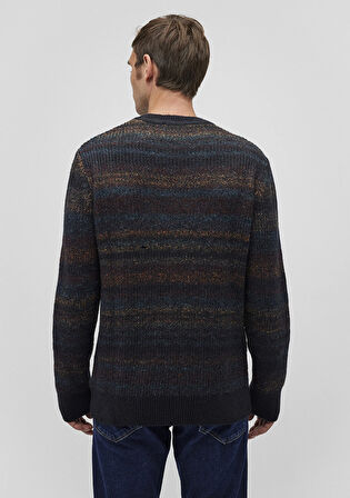 Bisiklet Yaka Çizgili Yeşil Kazak 0710201-70744