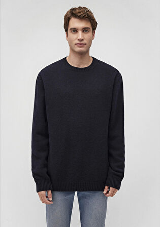 Bisiklet Yaka Lacivert Kazak 0710246-84371