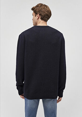 Bisiklet Yaka Lacivert Kazak 0710246-84371