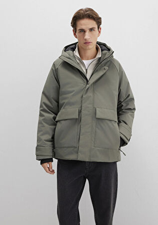 Cep Detaylı Haki Mont 0110467-85485