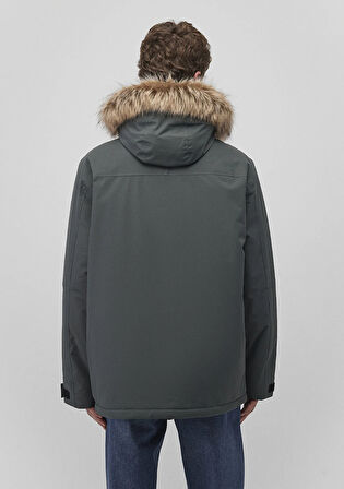 Kapüşonlu Yeşil Parka 0110472-71598