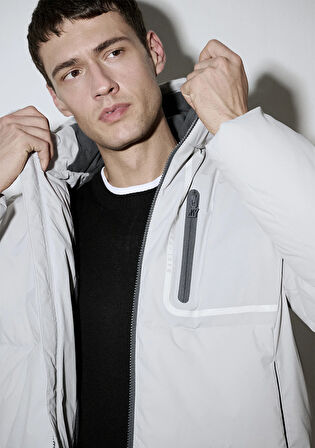 Su İtici Su İtici Gri Şişme Mont 0110463-70075