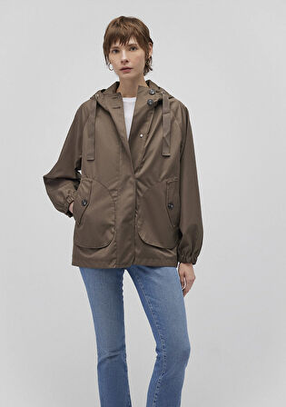 Kapüşonlu Kahverengi Ceket 1110014-82046