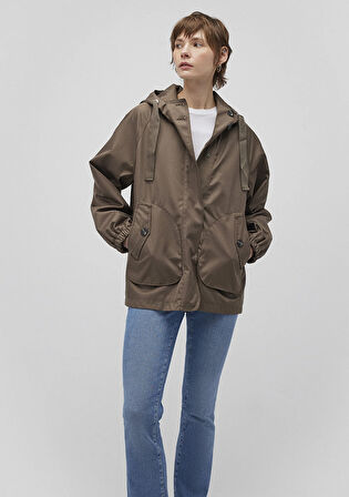 Kapüşonlu Kahverengi Ceket 1110014-82046