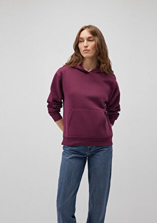 Kapüşonlu Mor Basic Sweatshirt 167299-70670