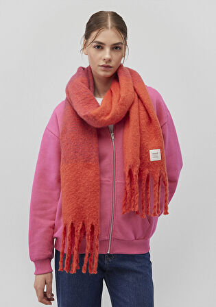 Püsküllü Turuncu Atkı 1912816-33651