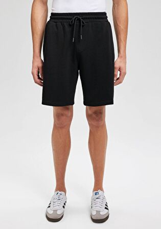 Mavi Baskılı Siyah Şort 0410225-900