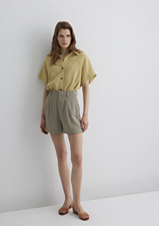 Lux Touch TENCEL TM Gri Lyocell Şort 1410163-70352