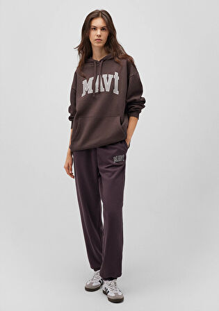 Mavi Logo Baskılı Kahverengi Eşofman Altı 1010757-70222