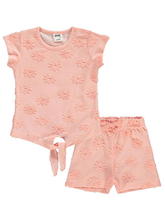 Civil Baby Kız Bebek Şortlu Takım 6-18 Ay Pudra