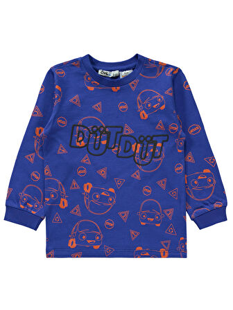 Kukuli Erkek Çocuk Pijama Takımı 2-5 Yaş Saks Mavisi