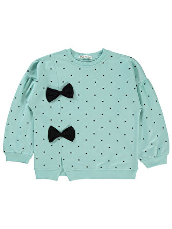 Civil Girls Kız Çocuk Sweatshirt 6-9 Yaş Deniz Köpüğü 