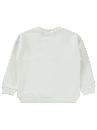Civil Girls Kız Çocuk Sweatshirt 6-9 Yaş Ekru 