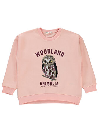 Civil Girls Kız Çocuk Sweatshirt 6-9 Yaş Pudra 