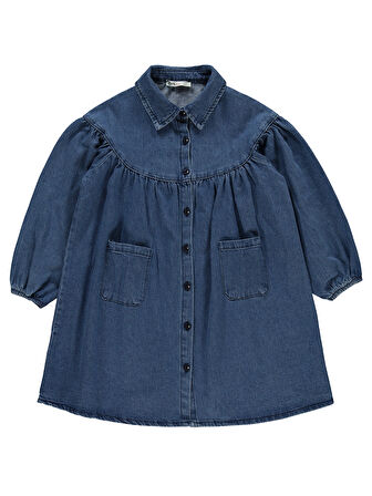 Civil Girls Kız Çocuk Elbise 6-9 Yaş Mavi