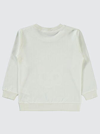 Civil Girls Kız Çocuk Sweatshirt 2-5 Yaş Ekru