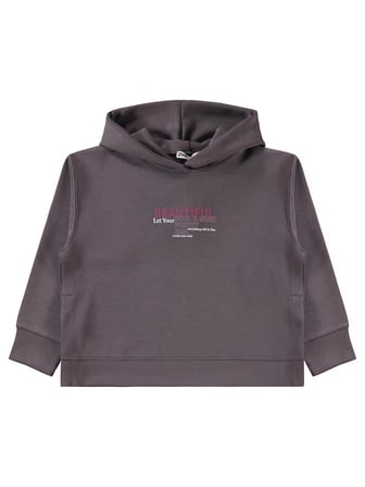 Civil Girls Beautiful Baskılı 10-13 Yaş Sweatshirt - Gri