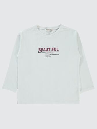 Civil Girls Kız Çocuk Sweatshirt 6-9 Yaş Beyaz