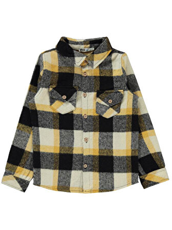 Civil Boys Çift Cepli Ekoseli 6-9 Yaş Gömlek - Kahverengi 9-10 Yaş