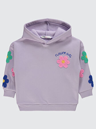 Civil Girls Kız Çocuk Sweatshirt 2-5 Yaş Nazik Lavanta