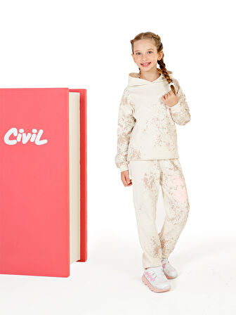 Civil Girls Kız Çocuk Sweatshirt 6-9 Yaş Fil Dişi