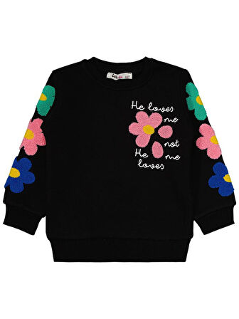 Civil Girls Papatya Süzene 2-5 Yaş Eşofman Takımı - Siyah 3-4 Yaş