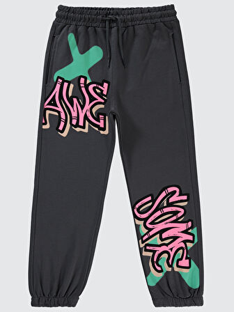 Civil Girls Kız Çocuk Eşofman Altı 6-9 Yaş Füme