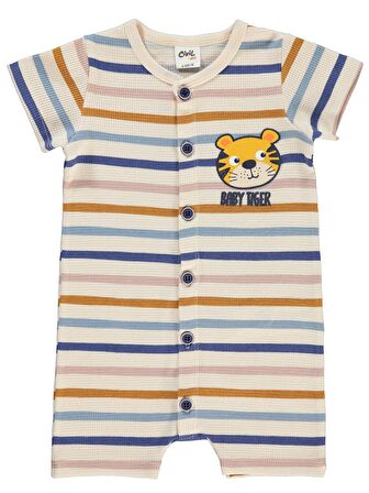 Civil Baby Erkek Bebek Patiksiz Tulum 6-18 Ay Fildişi