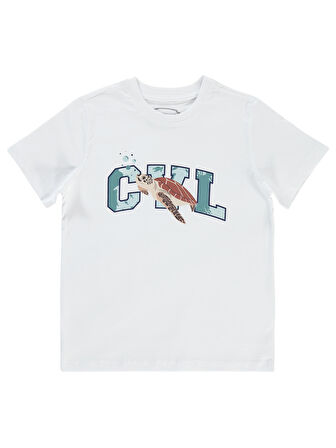 Civil Boys Erkek Çocuk Tişört 10-13 Yaş Beyaz
