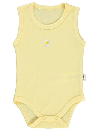 Civil Baby Kız Bebek Çıtçıtlı Badi 1-18 Ay Sarı