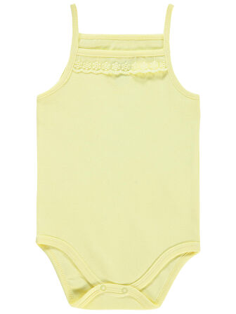 Civil Baby Kız Bebek Çıtçıtlı Badi 12-24 Ay Sarı