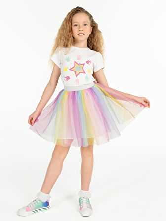 Civil Girls Kız Çocuk Etek 4-9 Yaş Pembe