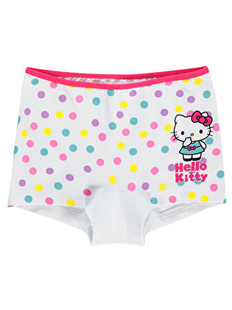 Hello Kitty Kız Çocuk 2'li Boxer Set 2-10 Yaş Beyaz