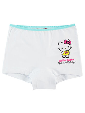 Hello Kitty Kız Çocuk 2'li Boxer Set 2-10 Yaş Beyaz